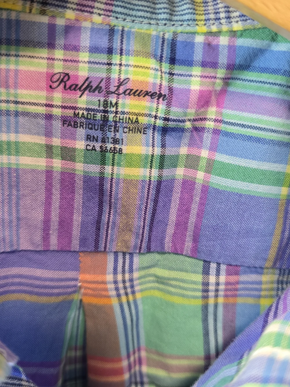 Ralph Lauren Boys' Multicolor Plaid Button-Down Shirt Cotton